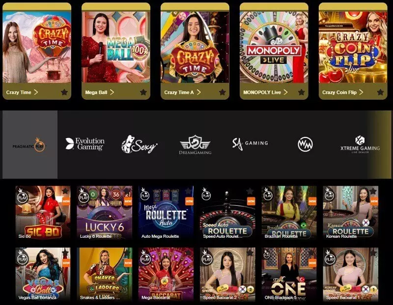 Jilibet live casino games