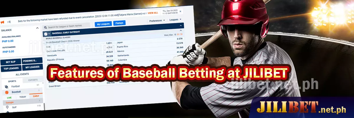 Unique Features of Baseball Betting at JILIBET
